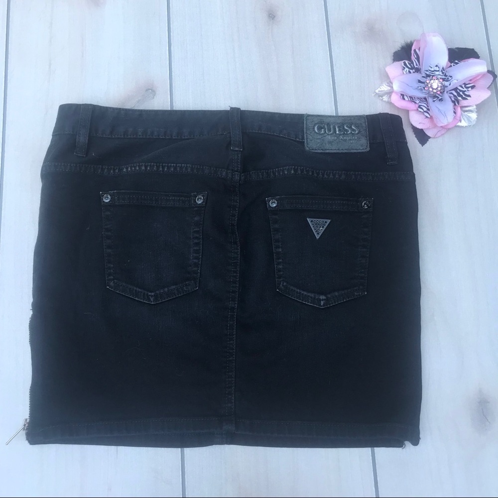 FINAL 💰 Guess Jeans Black Jean Skirt Size 27